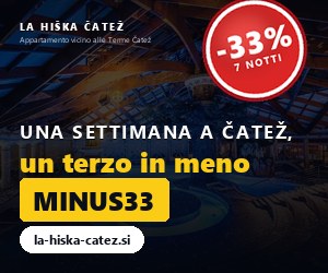 Pubblicità: una settimana a Čatež, un terzo in meno con il codice MINUS33. Apre la-hiska-catez.si.
